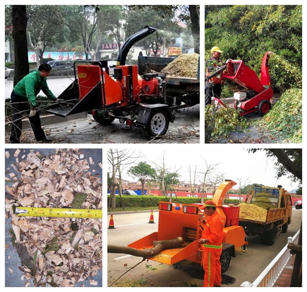 Aplicaciones de la máquina trituradora de ramas.